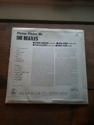The Beatles Please Please Me 1963 UK 5th Press Mono PMC - 1202 Vinyl LP 2