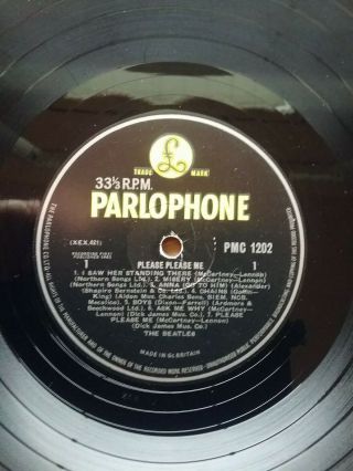 The Beatles Please Please Me 1963 UK 5th Press Mono PMC - 1202 Vinyl LP 4