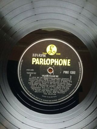The Beatles Please Please Me 1963 UK 5th Press Mono PMC - 1202 Vinyl LP 5