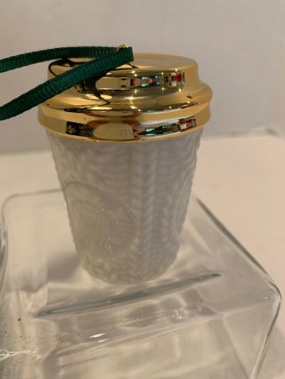 Ornament Starbucks Mini Cup 2016 White Sweater Cup Ceramic 2 - 5/8 Inch