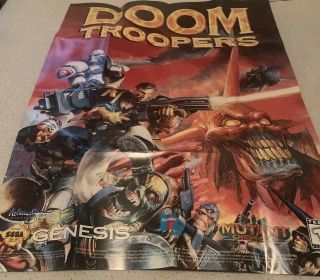 Rare Doom Troopers Sega Genesis Poster Poster That Came With The Game