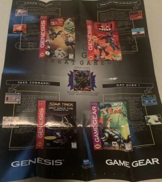 RARE Doom Troopers Sega Genesis Poster POSTER THAT CAME WITH THE GAME 2
