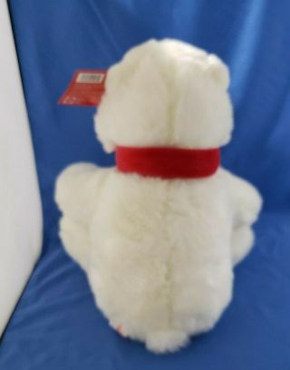 JAAG Coca Cola Polar Bear Plush White Red Velvet Scarf Stuffed Animal 12 