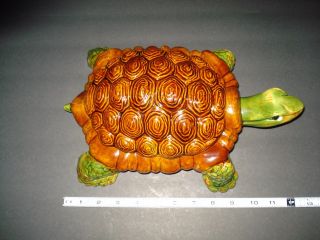 Rare,  Vintage 12 By 7 Inch Arnels Ceramic Turtle In.