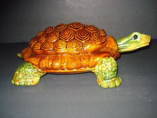 Rare,  vintage 12 by 7 inch Arnels ceramic turtle in. 2