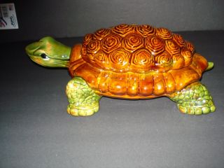 Rare,  vintage 12 by 7 inch Arnels ceramic turtle in. 4