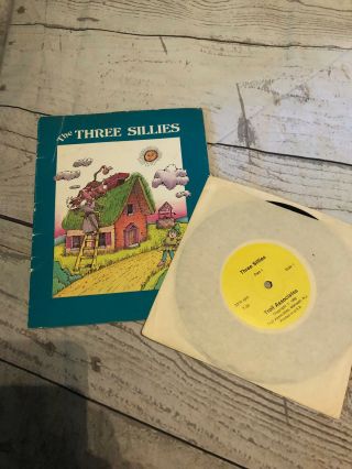 Vintage Troll Associates Three Sillies Record Read Along Book 33 1/3 1962