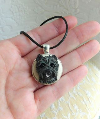 Cairn Terrier Necklace Sculpted Clay By Raquel From Thewrc