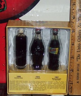 World Of Coca Cola Las Vegas Evolution Of Contour Bottle Miniature Bottle Set