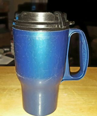 Vintage Aladdin Insulated Travel Mug/Cup Blue/Black 12 oz. 3