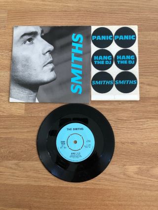 The Smiths - Panic Uk Orig 7’,  Rare Sticker Set 1986.  Morrissey