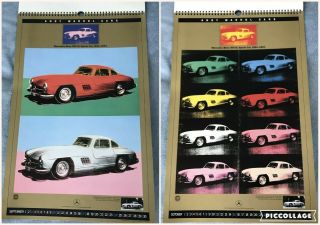 1989 Mercedes Benz Calendar Andy Warhol Cars Complete & 14½ " X 22 " 12 Mos