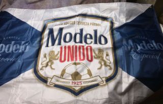 Seb Modelo Unido Cerveza Soccer Futbol 2 Sided Flag 36 " X 58 "