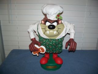 Tasmanian Devil Taz Christmas Chef Animated Figure Warner Brothers Looney Tunes
