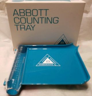 Vintage Abbott Sanitary Pill Counting Tray Apothecary Pharmacy Nos
