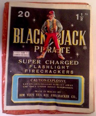 Black Jack Pirate Logo Firecracker Pack Label
