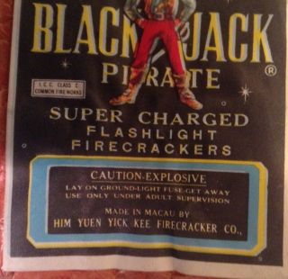 Black Jack Pirate Logo Firecracker Pack Label 2