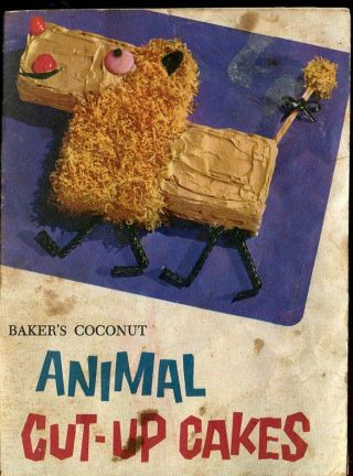 Rare 1959 Animal Cut - Up Cakes Booklet - - Baker 