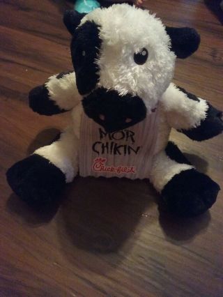 Large 20 " Chick Fil A Cow Eat Mor Chikin Sign Plush Doll Stuffed Animal Toy Rare