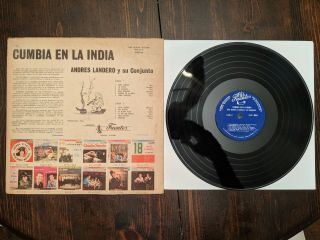 Rare Latin LP Andres Landero - Cumbia En La India - Fuentes FLP - 0334 2
