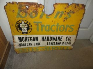 Vintage Bolens Tractor Sales Embossed Metal Sign