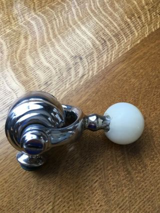 Vintage Antique Marble Ball Silver Plated Soda Fountain Tap Dispenser Pull