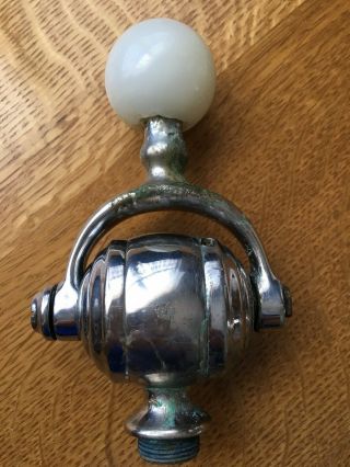 Vintage Antique Marble Ball Silver Plated Soda Fountain Tap Dispenser Pull 3