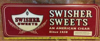 Vintage Swisher Sweets Cigar Tobacco 24 " Embossed Metal Sign
