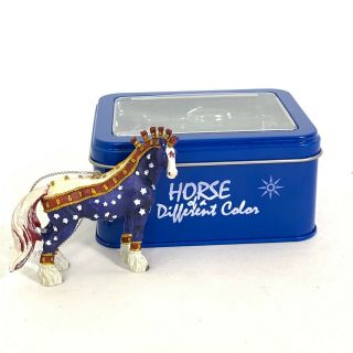 Horse Of A Different Color Painted Christmas Ornament " Revolutionary Warhorse "