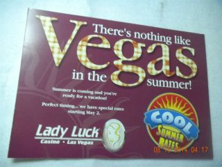 Las Vegas Lady Luck Casino Advertising Mailer / Postcard 2004