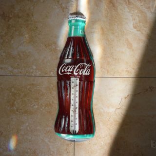 Vingtage Tin Donasco Coca Cola Bottle Thermometer Sign -