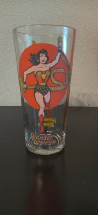 Wonder Woman 1976 Pepsi Dc Comics Series Cartoon Collectordrinking Glass