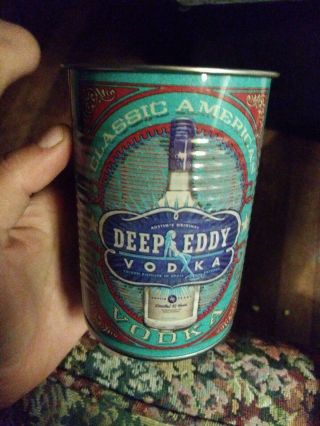 Deep Eddy Blue Pin Up Vodka Classic Tin Can Pencil Holder