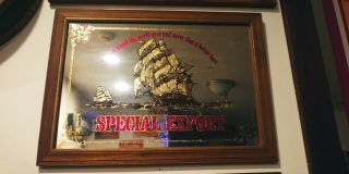 RARE Vintage 1981 HEILEMAN ' S Special Export Beer Ship Bar Mirror Sign 20 