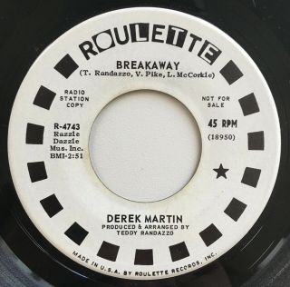 Derek Martin Rare Breakaway Northern Soul Mod R&b Funk Promo Ex 45 Hear