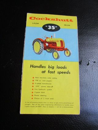 Cockshutt 20 & 35 Tractor & Equipment Brochure Cockshutt Company Brantford