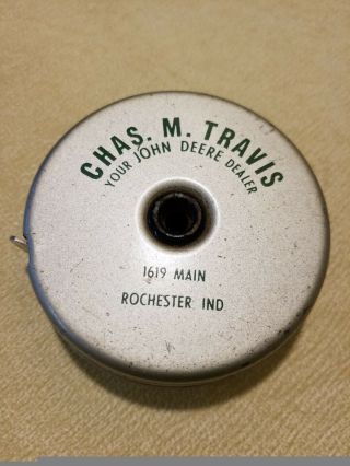 John Deere Dealer Tape Measure Chas.  S.  Travis Rochester Indiana S R 12