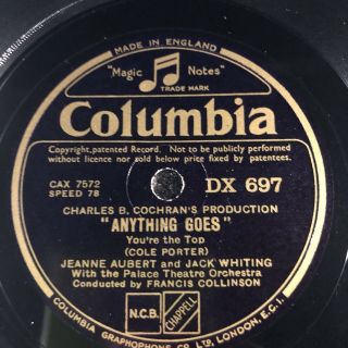 Anything Goes - You’re The Top — Aubert & Porter [78rpm 12 " ] Dx797 (ex -)
