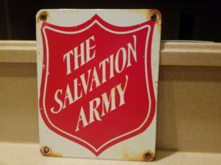 Vintage The Salvation Army Porcelain Sign