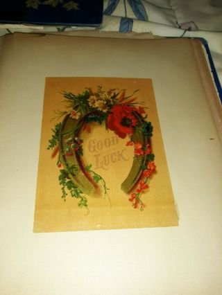 Antique Victorian Scrap Book,  Valentines,  christmas,  merit,  trade cards,  misc 6