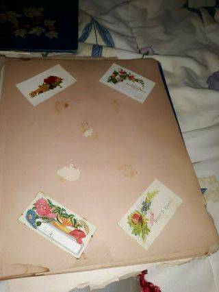 Antique Victorian Scrap Book,  Valentines,  christmas,  merit,  trade cards,  misc 8