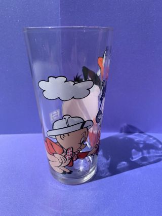 Vintage 1976 Pepsi Warner Brothers Glass Porky And Daffy Collectors Series