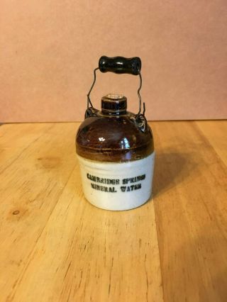 Rare Cambrider Springs Mineral Water Mini Jug With Bail Handle Miniature Jug