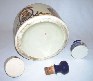 BRITISH NAVY PUSSER ' S RUM Quality Porcelain DECANTER & (2) MINIATURES England 4