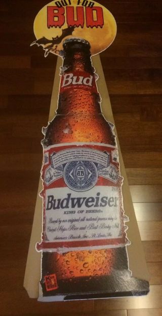 6 Foot Budweiser Out For Bud Cut Out Cardboard Advertising With Bat