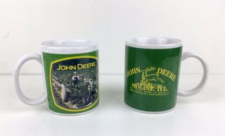 John Deere Moline Ill Ceramic Coffee Mug & John Deere Farm Tractor Coffee Cup