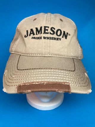 Jameson Irish Whiskey Cap Distressed Khaki Hat Georgia Music Peach Picker