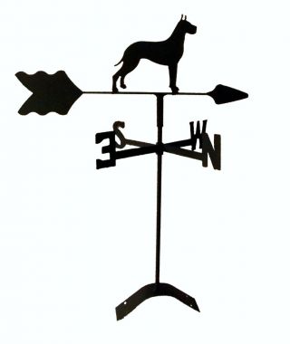 Great Dane Roof Mounted Weathervane Black Wrought Iron Look Made In Usatls1023rm