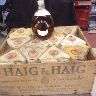 Vintage 1936 Haig And Haig Scots Whiskey Wooden Crate,  Box.