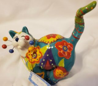 Amy Lacombe Whimsiclay Cat Figurine Meadow 86170